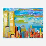 Tom Christopher, Skyline, Lower Manhattan, 2001, acrylic on canvas