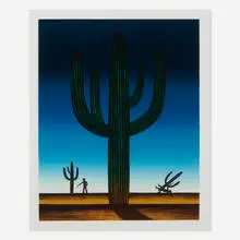 Roger Brown, Saguaro's Revenge, 1993, lithograph in colors on BFK Rives