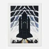 Roger Brown, Cathedrals of Space, 1983, screenprint and lithograph in colors