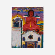 Ángela by Rodolfo Morales, 1996, screenprint in colors, sold Jul 2023