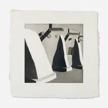 Harold Joe Waldrum, La Morada de Don Fernando de Taos, 1988, etching and aquatint in colors