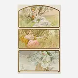 Alphonse Mucha, Three Seasons, c. 1898, lithograph in colors