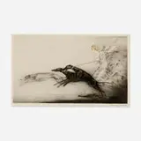 Speed by Louis Icart, 1927, etching, drypoint and aquatint in colors with hand-coloring, sold Jul 2023