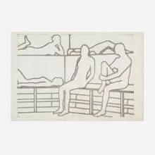 Alena Kučerová, Sauna I, 1971-72, lithograph with embossing