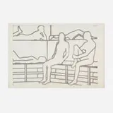Alena Kučerová, Sauna I, 1971-72, lithograph with embossing
