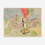 Roberto Sebastian Matta, Or dur or aison, 1971, lithograph in colors