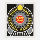 Robert Indiana, High Ball Redball Manifest (from The American Dream portfolio), 1997, screenprint in colors