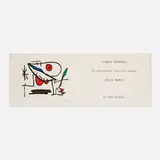 Joan Miró, El sobreviviente visita los pájaros I, 1972, etching and aquatint in colors on BFK Rives