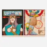 Richard Lindner, Uptown; 24 Hour Self Service (two works from the Fun City portfolio)