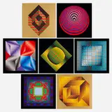 Victor Vasarely, Progressions 3, heliogravure