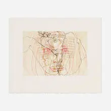 Untitled II (from The Universe Mender series) by David Salle, 1990, etching and aquatint in colors, sold Jul 2023
