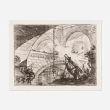 Giovanni Battista Piranesi, L'arco con un ornamento di conchiglia (First State) (from the Carceri d'invenzione series), c. 1749-51, etching, engraving and drypoint