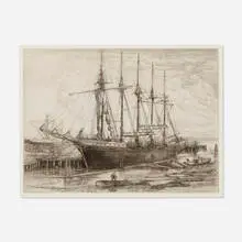 Helen Loggie, The Vigilant, 1948, etching