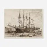 Helen Loggie, The Vigilant, 1948, etching