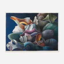 Richard Chiriani, Sea Shells, 1990, lithograph in colors