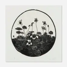 Osamu Saito, Violet, 1993, wood engraving
