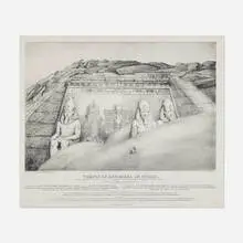 Henry William Burgess, Temple of Abu Simbel in Nubia, lithograph