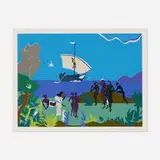 Romare Bearden, Siren's Song (from The Odysseus suite), 1979, screenprint in colors on Arches 88