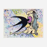 Salvador Dalí, L'hirondelle (from La jungle humaine series), 1976, lithograph in colors
