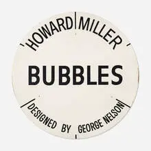 Howard Miller, Bubbles store display sign, 1952, screenprint on lacquered Masonite