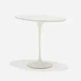 Eero Saarinen, Tulip occasional table, model 161F, 1957, enameled steel, laminate over plywood