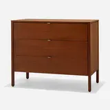 Florence Knoll, Cabinet, walnut, lacquered Masonite, chrome-plated brass