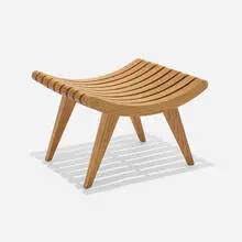 Edward Durell Stone, Stool, 1945, oak