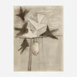 Emerson Woelffer, Untitled, 1956, charcoal on paper