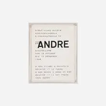 Carl Andre, Andre (exhibition catalog), 1968, printed plastic, printed paper, printed fabric