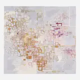 Lacia Dole-Recio, Untitled, 2004, gouache, graphite, tape, paper and vellum