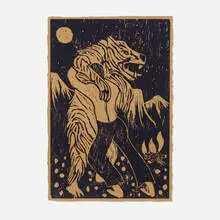 Richard Bosman, Adversaries, 1982, woodcut on paper
