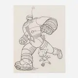 Geof Darrow, Untitled (Big Guy and Rusty the Boy Robot), ink on vellum