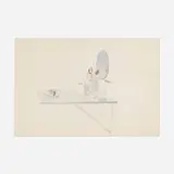 John Moore, The Glass Shelf, 1974, watercolor on paper