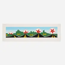 Morning Star by Allan D'Arcangelo, 1980, screenprint in colors, sold Aug 2023