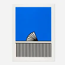 Nicholas Krushenick, Kennebunkport, 1980, screenprint in colors