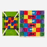Alfred Jensen, Hommage to Black Prince; Composition (two works from 1¢ Life portfolio)