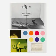 Untitled by Dennis Oppenheim, 1977, offset lithograph in colors, sold Aug 2023