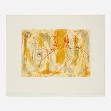 The Universe Mender I (from The Universe Mender series) by David Salle, 1990, etching and aquatint in colors on Hahnemühle, sold Aug 2023