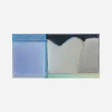 Michael Dailey, Night Landscape by the Sea, 1989, oil on paper mounted on board