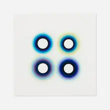 Jeffrey Simmons, Blewit (4 Blue Circles), 2000, watercolor on paper