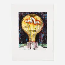 Aaron Fink, Light Bulb, 2000, lithograph in colors on BFK Rives
