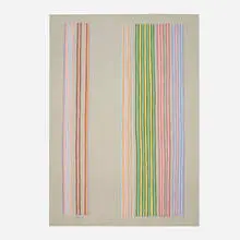 Royal Curtain by Gene Davis, 1980, screenprint in colors, sold Aug 2023