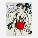 Jim Dine, Untitled (from the Pinocchio portfolio), 2008, lithograph in colors on Hahnemühle