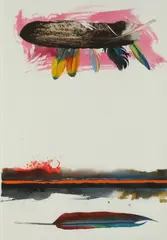 Horizontal Feather Art by Al Lostetter, Watercolor, offered Nov 2018