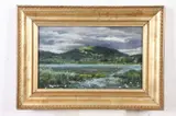 Clarence Edward Baldwin, Lily Pond Pany Yang Ulster County, Oil on board