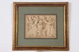 Marc Antonio Franceschini, Cherubs, Pen and ink wash