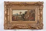Men with Bow and Arrows by Dutch School, MEN WITH BOW AND ARROWS, oil on panel, sold Nov 2018