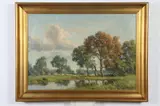 Alfred Broge, Deergarden Park, Oil on canvas