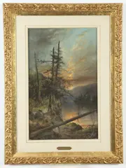 James Northcote, RIVER LANDSCAPES: PAIR, each signed and dated 1885 lower right, Pastel