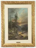 James Northcote, RIVER LANDSCAPES: PAIR, each signed and dated 1885 lower right, Pastel